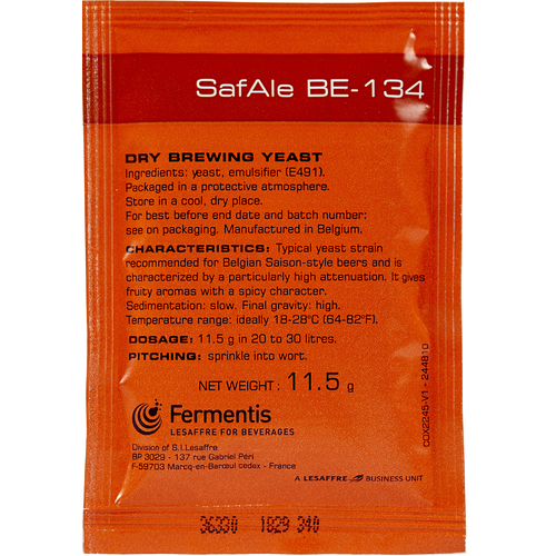 Levadura SafAle BE-134 (Saison) 11.5g - Fermentis 