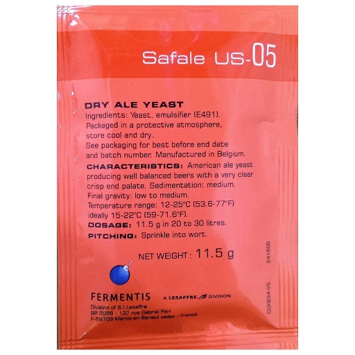 Levadura Safale US-05 11.5gr - Fermentis